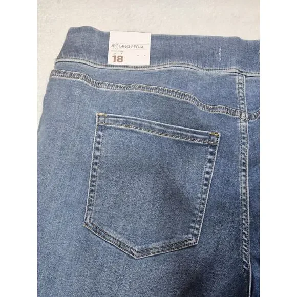 Lane Bryant High Rise distressed Jegging Padel jeans size 18 plus size denim NWT - Picture 10 of 10